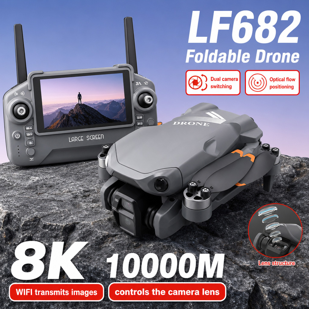 Zdjęcia lotnicze z drona LF682 – Drone Remote Controller Lanyard recenzja i cena